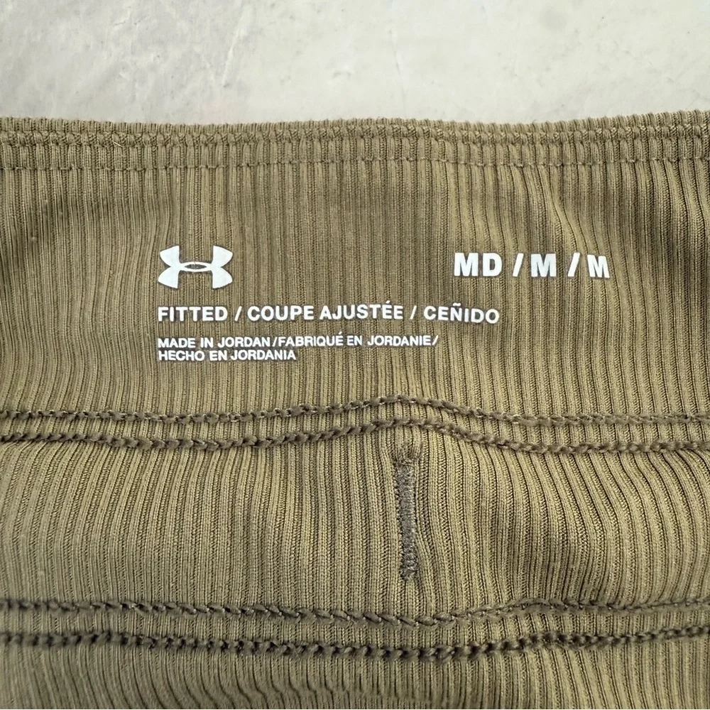 Women’s Under Armour Fitted Workout Athletic Leggings Drawstring Pockets Medium